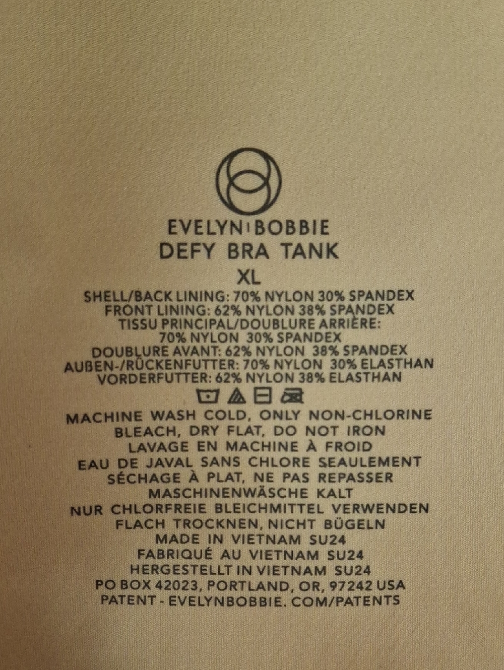 Evelyn Bobbie Defy Bra Tank NWT Size XL - Picture 4 of 5